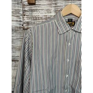 Vintage Ferrell Reed Striped Dress Shirt Cotton USA Classic Preppy Office
